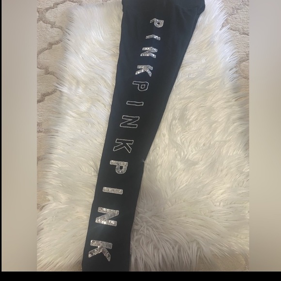 SOLD Victoria Secret Pink Sequin Yoga Leggings - Picture 8 of 8